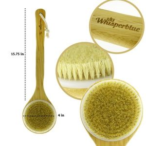 Natural Bamboo Shower Brush With Facial Scrubbies